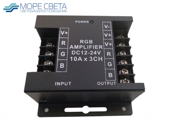 Светодиодный усилитель LP T3A-RGB (RGB, 12-24V, 3x10A, 360-720W, Черный)