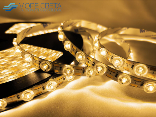 Светодиодная лента SL SMD2835 48LED 18W 24V IP20 Линза 170° теплая белая