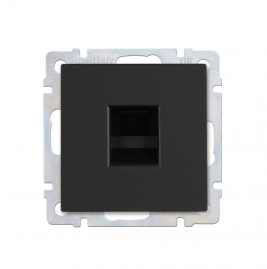 Розетка компьютерная RJ-45 черная "Нептун" (SBE-05b-S1-RJ)