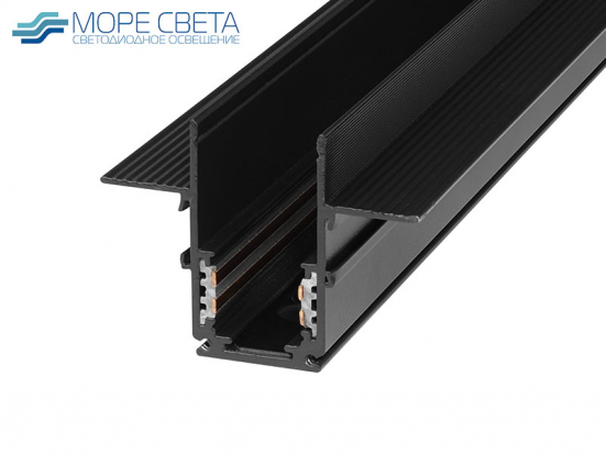 Магнитный шинопровод 2м под ГКЛ 12.5 IZILED 48V черный
