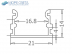 Накладной светодиодный профиль SL-2121-N-OVAL (264) комплект