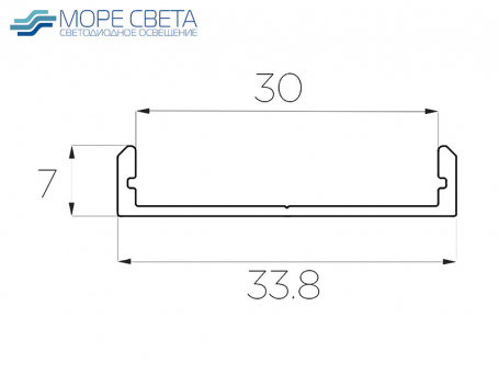 Накладной светодиодный профиль SL-3307-N