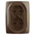 12-2106-13 ЭРА Розетка 2X2P+E Schuko, 16A-250В, IP20, Эра12, бронза 12-2106-13 ЭРА Розетка 2X2P+E Schuko, 16A-250В, IP20, Эра12, бронза