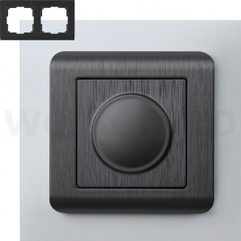 Рамка Stream на 2 поста Werkel W0022104 Графит рифленый