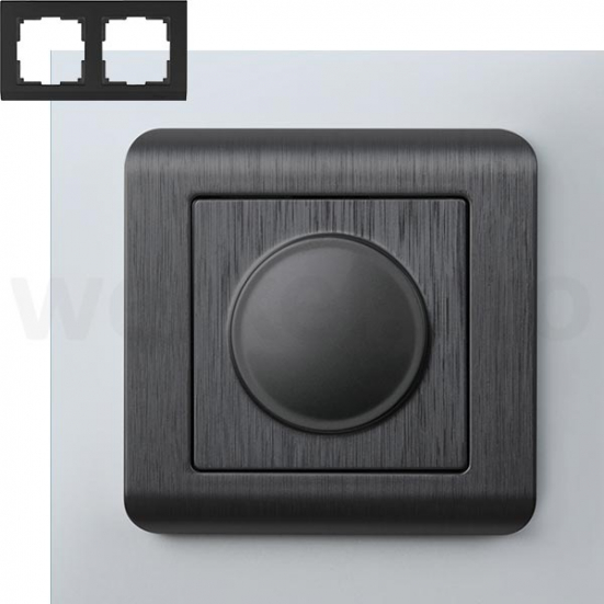 Рамка Stream на 2 поста Werkel W0022104 Графит рифленый