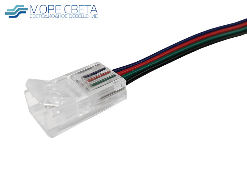 Коннектор выводной SL-MA2P-10-4 для SMD5050 10мм RGB с проводом Коннектор выводной SL-MA2P-10-4 для SMD5050 10мм RGB с проводом