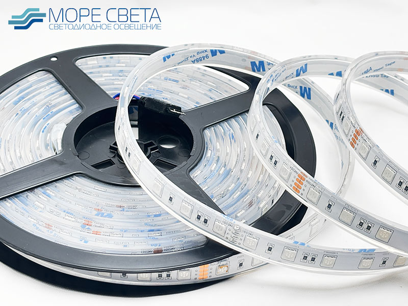 Светодиодная лента SL SMD5050 60LED 14.4W 24V IP68 RGB Светодиодная лента SL SMD5050 60LED 14.4W 24V IP68 RGB