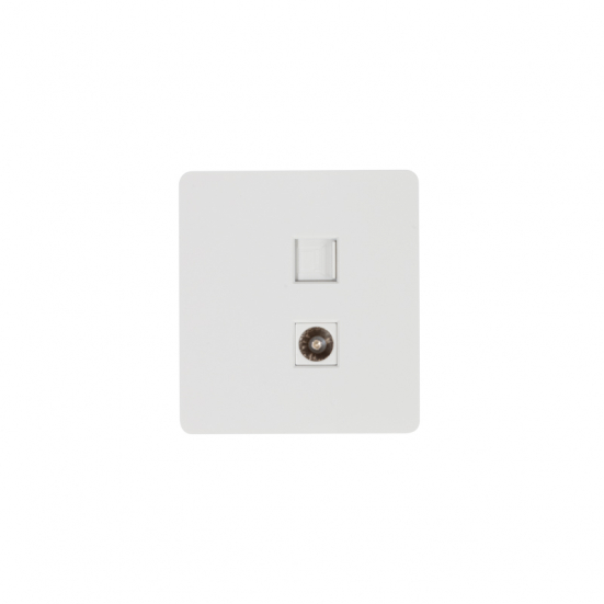 KRANZ KR-78-0722-1 Розетка ROUND компьютерная RJ45 кат6 + TV с/у перламутр