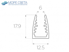 Светодиодный профиль SL-1813-D
