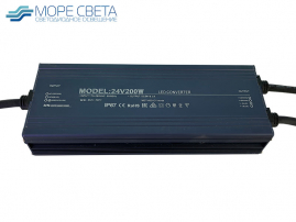 Блок питания SL 200Вт 24В 8.3А IP67 металл Slim