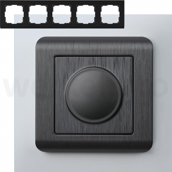 Рамка на 5 постов Werkel W0052104 графит рифленый