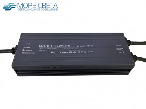 Блок питания SL 250Вт 24В 10.4А IP67 металл Slim