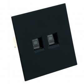 STEKKER МИЯ Розетка (механизм) 2-я компьютерная RJ-45 ЧЕРНЫЙ БАРХАТ  RST00-3111-05 IP20