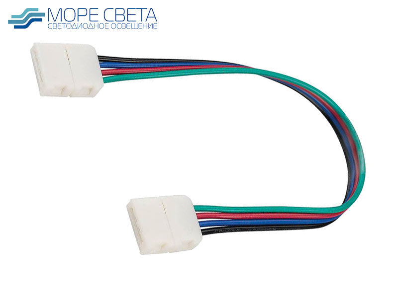 Коннектор выводной для SMD5050 10мм RGB с проводом двухсторонний Коннектор выводной для SMD5050 10мм RGB с проводом двухсторонний