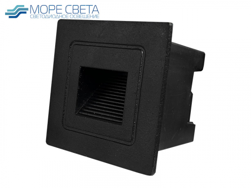 Лестничный LED светильник Gala GL380S-3K-BK 3W 3000K IP20 квадрат черный