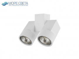 Накладной светильник Lightstar Illumo x2 051036 под лампу GU10 Квадрат белый