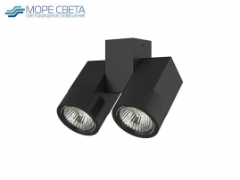 Накладной светильник Lightstar Illumo x2 051037 под лампу GU10 Квадрат черный
