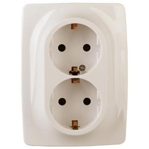 12-2108-02 ЭРА Розетка 2X2P+E Schuko со шторками, 16A-250В, IP20, Эра12, слоновая кость 12-2108-02 ЭРА Розетка 2X2P+E Schuko со шторками, 16A-250В, IP20, Эра12, слоновая кость