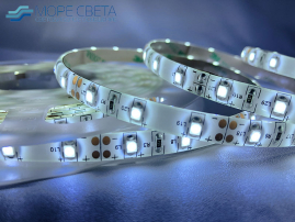 Светодиодная лента SMD2835 60LED 4.8W 12V IP65 Холодная белая в силиконе