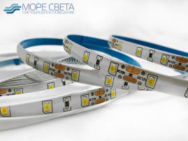 Светодиодная лента SMD2835 60LED 4.8W 12V IP65 Теплая в силиконе