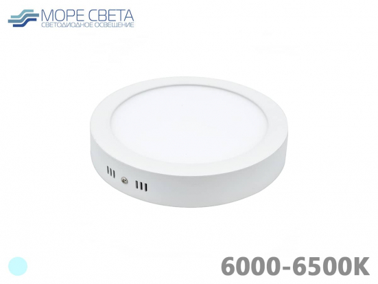 Накладной LED светильник EPL-R 12W 6000-6500K 220V Круг белый