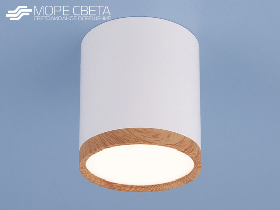 Р-Накладной LED светильник Elektrostandard DLR024 WHD 6W 4200K 220V Круг белый с светлым дубом***
