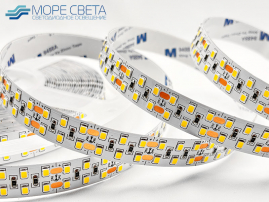 Светодиодная лента SL SMD2835 240LED 20W 24V IP20 двухрядная 15мм холодная белая