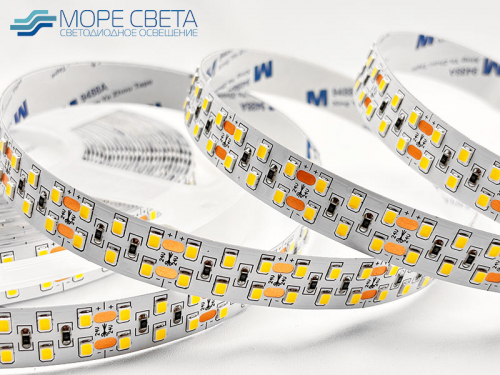 Светодиодная лента SL SMD2835 240LED 20W 24V IP20 двухрядная 15мм холодная белая