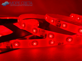 Светодиодная лента SMD2835/3528 60LED 4.8W 12V IP65 Красная в силиконе