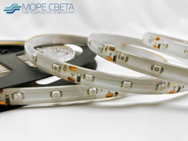 Светодиодная лента SMD2835/3528 60LED 4.8W 12V IP65 Красная в силиконе
