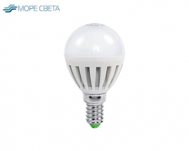 Светодиодная лампа ШАР E14 5-6W 4000-4500K 220V дневная белая