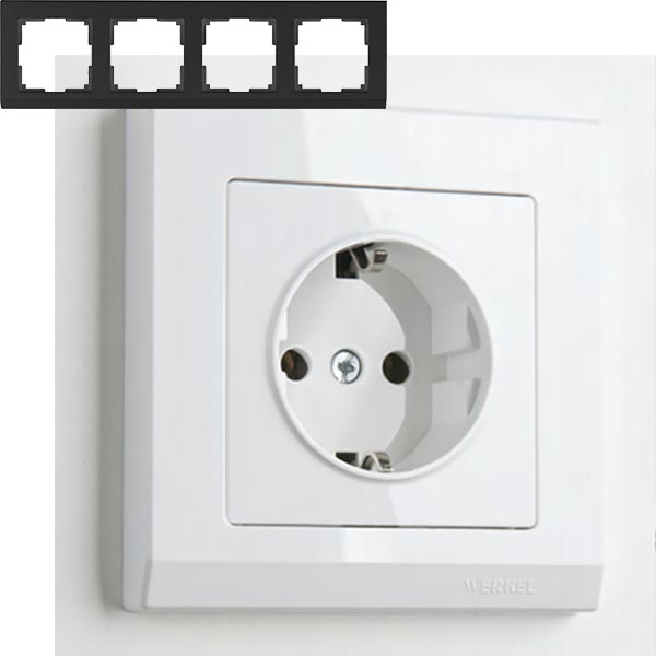 Рамка Stark на 4 поста Werkel W0041801 Белый Рамка Stark на 4 поста Werkel W0041801 Белый