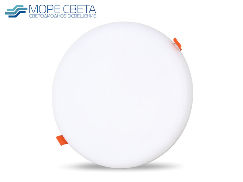 НоменклатураПрисоединенныеФайлы Встраиваемый LED светильник 24W 6000-6500K 220V Круг безрамочный