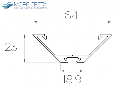 Подвесной светодиодный профиль SL-6423-P