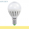 Светодиодная лампа ШАР E14 7-8W 2700-3200K 220V теплая белая