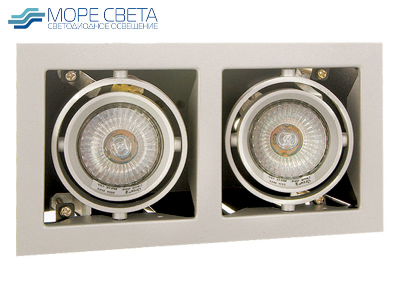 Встраиваемый светильник Lightstar CARDANO 214027 X2 под 2 лампы GU5.3 белый Встраиваемый светильник Lightstar CARDANO 214027 X2 под 2 лампы GU5.3 белый