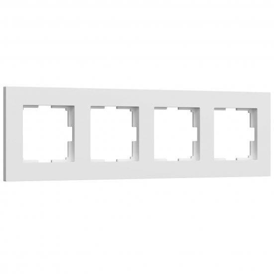 Рамка Slab на 4 поста Werkel W0042961 Белый матовый