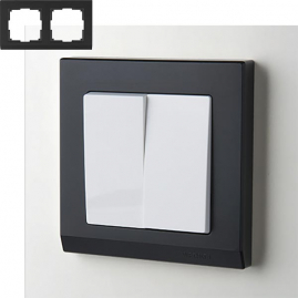 Рамка Stark на 2 поста Werkel W0021808 Черный