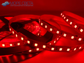 Светодиодная лента SMD2835 120LED 9.6W 12V IP20 Красная