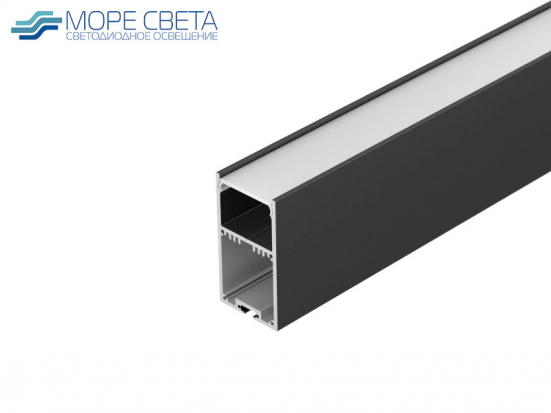 Профиль с экраном SL-LINE-3667-2500 BLACK+OPAL (Arlight, Алюминий, компл. 2.5 метра)