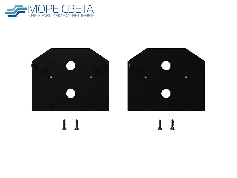 ST046.189.00 Торцевая заглушка (2 шт) ST-Luce для натяжного полотка Черный ST046.189.00 Торцевая заглушка (2 шт) ST-Luce для натяжного полотка Черный