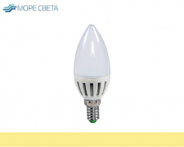 Светодиодная лампа СВЕЧА E14 5-6W 2700-3200K 220V теплая белая