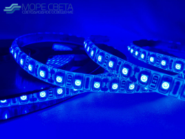 Светодиодная лента SMD2835/3528 120LED 9.6W 12V IP65 Синяя в силиконе